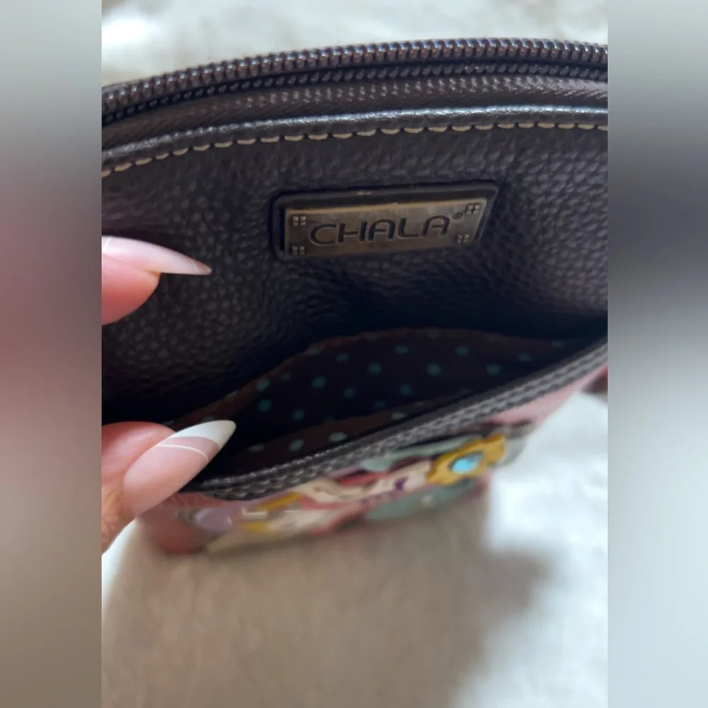 Chala Pink and Black Unicorn Crossbody